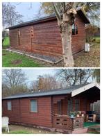 Mooie Houten Blokhut / Tuinhuis met Overkapping, Tuin en Terras, Overkappingen, Ophalen, Gebruikt