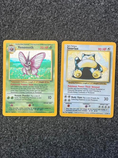 Pokémon Snorlax & Venomoth (NO SYMBOL ERRROR) Jungle seriss, Hobby en Vrije tijd, Verzamelkaartspellen | Pokémon, Zo goed als nieuw