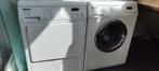 Miele wasmachine en Miele warmtepomp wasdroger, Ophalen, Gebruikt, Voorlader, 85 tot 90 cm