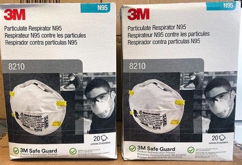 8 Dozen 3M 8210 N95 FFP2 stofmaskers - 20 stuks per doos, Doe-het-zelf en Verbouw, Adembescherming, Nieuw, Stofmaskers, Ophalen