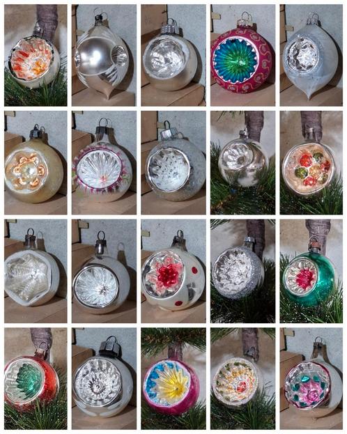 Oude antiek vintage kerstballen deukballen, Diversen, Kerst, Zo goed als nieuw, Ophalen of Verzenden