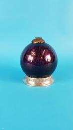 Brocante glazen kerstbal, paars. In prachtige conditie! 6B7, Gebruikt, Ophalen of Verzenden