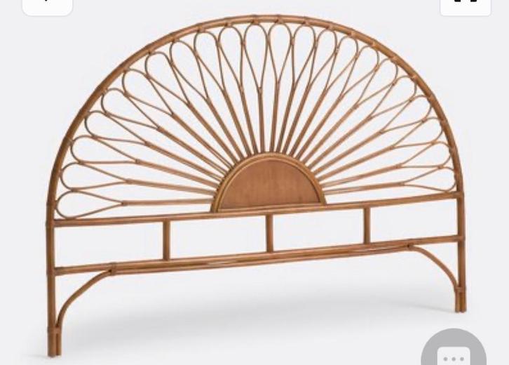 Rotan Boho Hoofdbord 160 cm, Huis en Inrichting, Slaapkamer | Bedden, Zo goed als nieuw, Tweepersoons, 160 cm, Hout, Ophalen