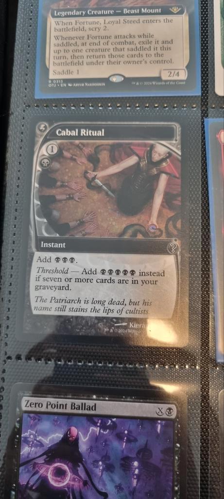 MTG Cabal Ritual, Hobby en Vrije tijd, Verzamelkaartspellen | Magic the Gathering, Zo goed als nieuw, Losse kaart, Ophalen of Verzenden