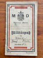Militärpaß Marine -militärpass militair paspoort ww1 wk1 wo1, Ophalen, Landmacht, Duitsland, Foto of Poster