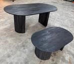 Eetkamertafel en salontafel, Huis en Inrichting, Tafels | Eettafels, Ophalen, Gebruikt, 100 tot 150 cm, Eikenhout