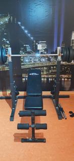 Bankdruk rek plus bankje, Sport en Fitness, Fitnessmaterialen, Ophalen, Zo goed als nieuw, Buik, Fitnessbank