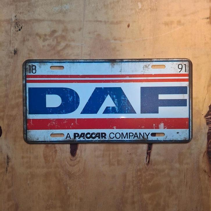 DAF Vintage Plaat, Huis en Inrichting, Woonaccessoires | Wanddecoraties, Zo goed als nieuw, Ophalen of Verzenden