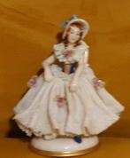 Wallendorf porselein dame op stoel, Ophalen of Verzenden