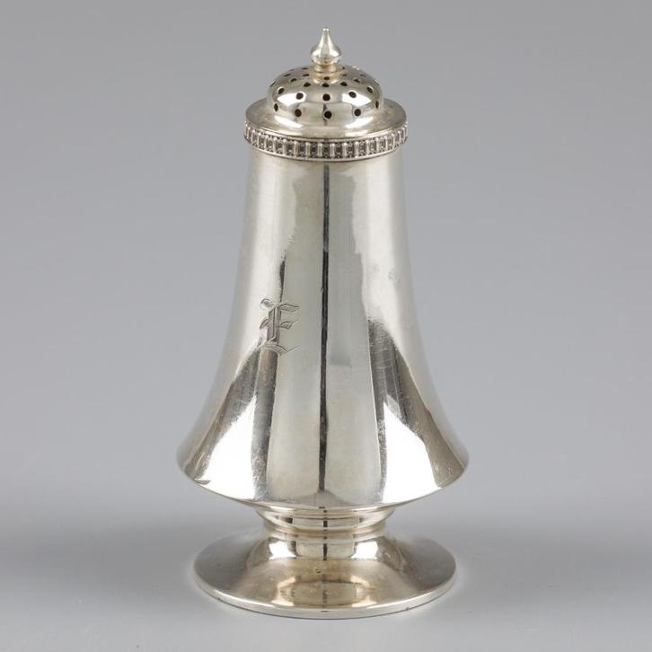 Strooibus zilver, gestileerd model op voet 925 zilver, Antiek en Kunst, Antiek | Goud en Zilver, Zilver, Ophalen of Verzenden
