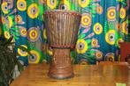 Djembe Nieuw Guinee Mooi houtsnijwerk, Nieuw, Trommel, Ophalen