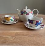 Theeservies Johnson Bros/Hopscotch Red, Huis en Inrichting, Ophalen of Verzenden, Zo goed als nieuw, Overige stijlen, Kop(pen) en/of Schotel(s)