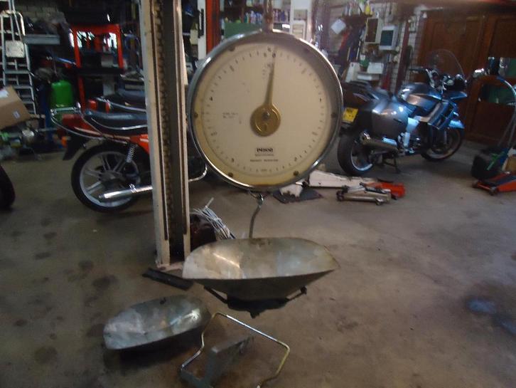 Nostalgische Prior hangweegschaal 5 kg, Witgoed en Apparatuur, Weegschalen, Gebruikt, Analoog, Hangweegschaal, 500 gram of grover