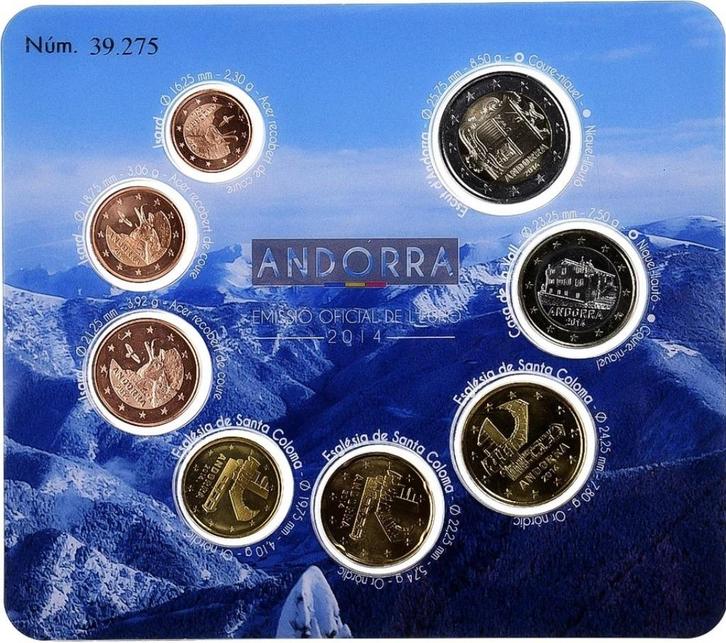BU setje Andorra 2014., Postzegels en Munten, Munten | Europa | Euromunten, Overige waardes, Overige landen, Verzenden