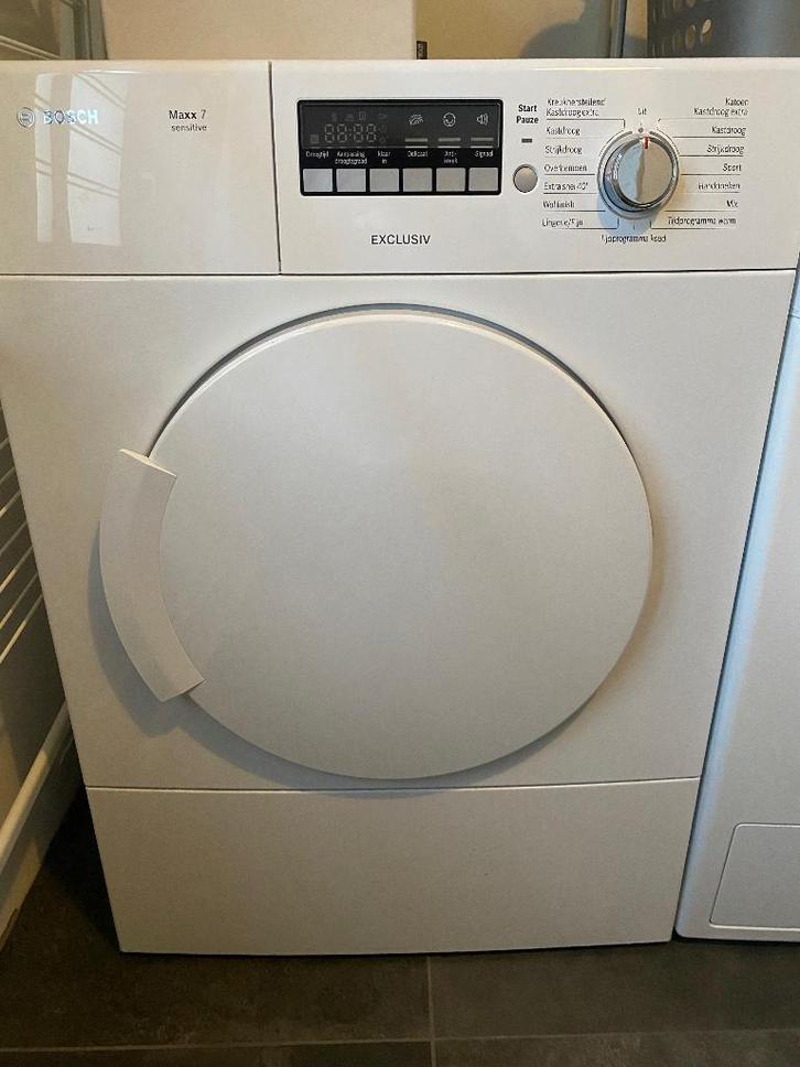 Droger Bosch Maxx 7 sensitive, Witgoed en Apparatuur, Wasdrogers, Gebruikt, Luchtafvoer, Voorlader, 6 tot 8 kg, 85 tot 90 cm, Ophalen