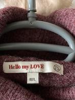 Zuss coltrui met satijnen bies, Kleding | Dames, Truien en Vesten, Maat 38/40 (M), Paars, Nieuw, Ophalen of Verzenden