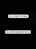 ZWART WERK GEZOCHT SPOED!, Vacatures, Profielen | Man/Vrouw zoekt werk, Rijbewijs B, 33 - 40 uur, Overige vormen