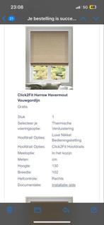 Vouwgordijn Kliksysteem - 102x130 cm, Huis en Inrichting, Stoffering | Gordijnen en Lamellen, Ophalen, Zo goed als nieuw, Beige