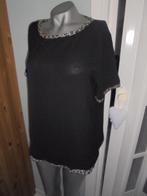 Leuk zwart shirt Typical Jill met tijger randen M/L, Kleding | Dames, Blouses en Tunieken, Typicall jill, Maat 38/40 (M), Ophalen of Verzenden