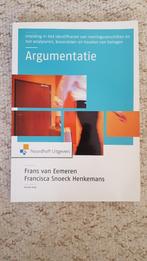 Argumentatie door van Eemeren en Snoeck Henkemans, Boeken, Gelezen, Ophalen of Verzenden, Gamma, WO