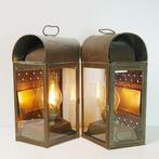 Een set koperen scheepslampen/ windlichten., Antiek en Kunst, Ophalen, Koper of Brons