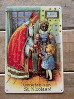 Vintage Sinterklaas afbeelding op aluminium plaat. NIEUW, Diversen, Ophalen, Nieuw