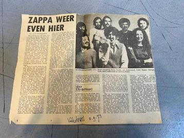 Krantenartikel Frank Zappa beschikbaar voor biedingen