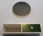 Vintage kaptafel / toilettafel uit de jaren 70. Spiegel rond, Huis en Inrichting, Tafels | Kaptafels, Ophalen, Overige materialen