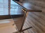 Glazen eettafel, Huis en Inrichting, Tafels | Eettafels, Ophalen, Gebruikt, 50 tot 100 cm, Glas