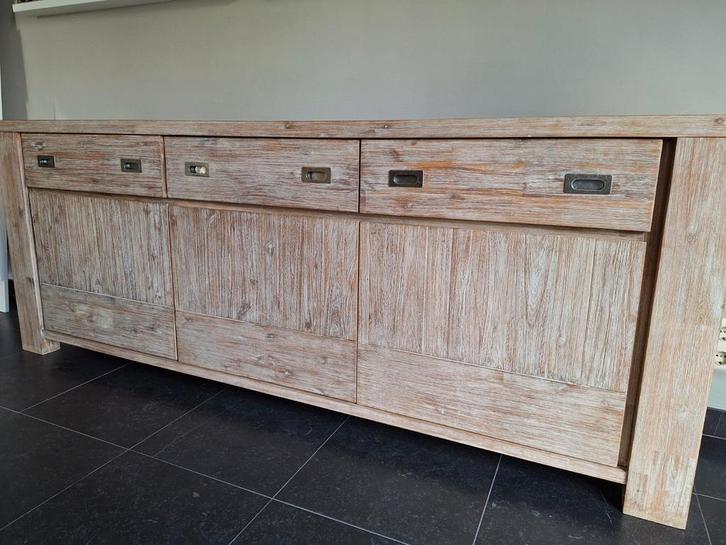 Henders & Hazel Dressoir - 220cm breed, Huis en Inrichting, Kasten | Dressoirs, Zo goed als nieuw, 200 cm of meer, 25 tot 50 cm