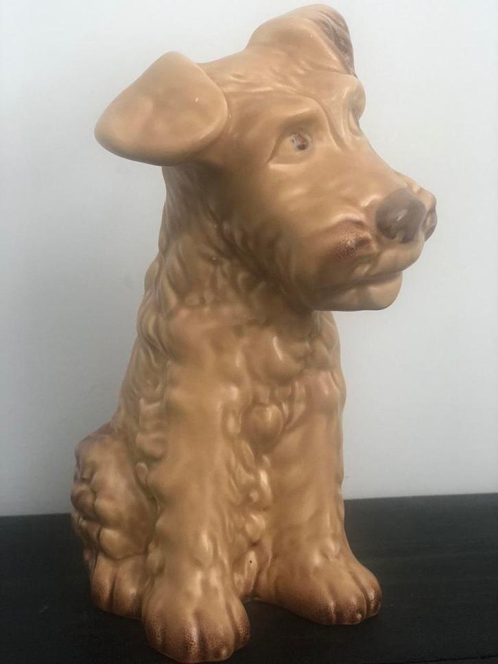 Vintage keramiek Sylvac / UK - beeld hond terriër, Verzamelen, Beelden en Beeldjes, Zo goed als nieuw, Dier, Ophalen of Verzenden