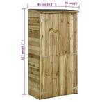 Vidaxl Houten Schuur Bruin Opslagschuur, Ophalen, Nieuw, Hout