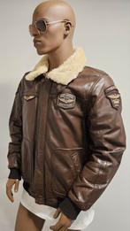 PME Legend buffel leren Hudson Bomber piloten jas (XL) bruin