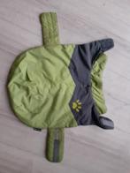 Honden regenjas gebruikt voor kleine hond ( borderterrier), Ophalen