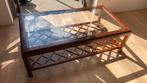 Salontafel antiek hout glas, Antiek en Kunst, Ophalen