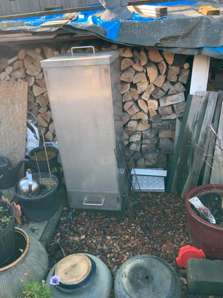 Rvs rook kast 3 mm dik, Watersport en Boten, Hengelsport | Algemeen, Zo goed als nieuw, Overige typen, Ophalen of Verzenden