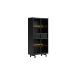 Nieuwe Vitrine kast Ridgefield H&H, Onyx of naturel,, Ophalen, 100 tot 150 cm, 200 cm of meer, Nieuw