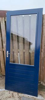 Merantihouten achter/bergingdeur, Doe-het-zelf en Verbouw, Deuren en Horren, Ophalen, Buitendeur, 200 tot 215 cm