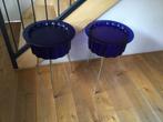 4 Ikea, Hatten, bijzettafel met bovenblad, Huis en Inrichting, Tafels | Bijzettafels, Ophalen, Rond, Hout, Minder dan 55 cm