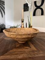 Papier maché opdienschaal / schaal / fruitschaal, Huis en Inrichting, Ophalen of Verzenden, Zo goed als nieuw, Rond