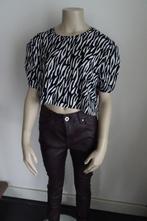 zebra top maat L, Ophalen, Zwart, Maat 42/44 (L), Zo goed als nieuw