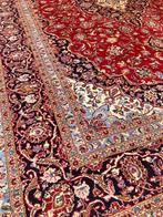 Groot Perzisch tapijt handgeknoopt Keshan Oosters vloerkleed, Gebruikt, Rood, 200 cm of meer, Ophalen of Verzenden