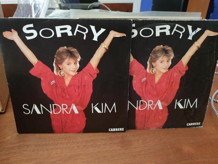 Sandra Kim - Sorry, 2 aanwezig (x19), Cd's en Dvd's, Vinyl Singles, Gebruikt, Pop, Ophalen of Verzenden