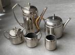 vernikkelde koffie theepot suikerpot melkkan lepelvaasje, Ophalen, Gebruikt