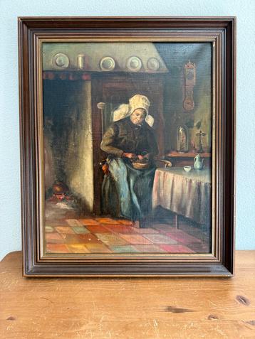 B Moonen Oud schilderij  ( zolder vondst) beschikbaar voor biedingen