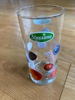 Limonadeglas met fruit opdruk Stassano vintage, Verzamelen, Ophalen of Verzenden, Gebruikt, Frisdrankglas