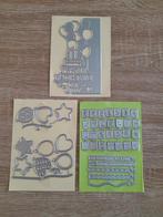 Verjaardagskaarten snijmallen - ballonnen, kaarsjes, letters, Ophalen of Verzenden, Zo goed als nieuw, Frame of Mal, Overige merken