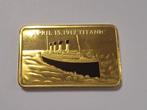 Prachtig golden munt blok titanic, Postzegels en Munten, Munten | Amerika, Ophalen of Verzenden