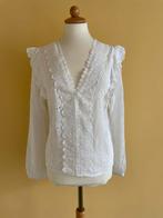 Dorado Paris witte katoenen broderie blouse. Maat M. Nieuw., Maat 38/40 (M), Wit, Ophalen of Verzenden, Lange mouw