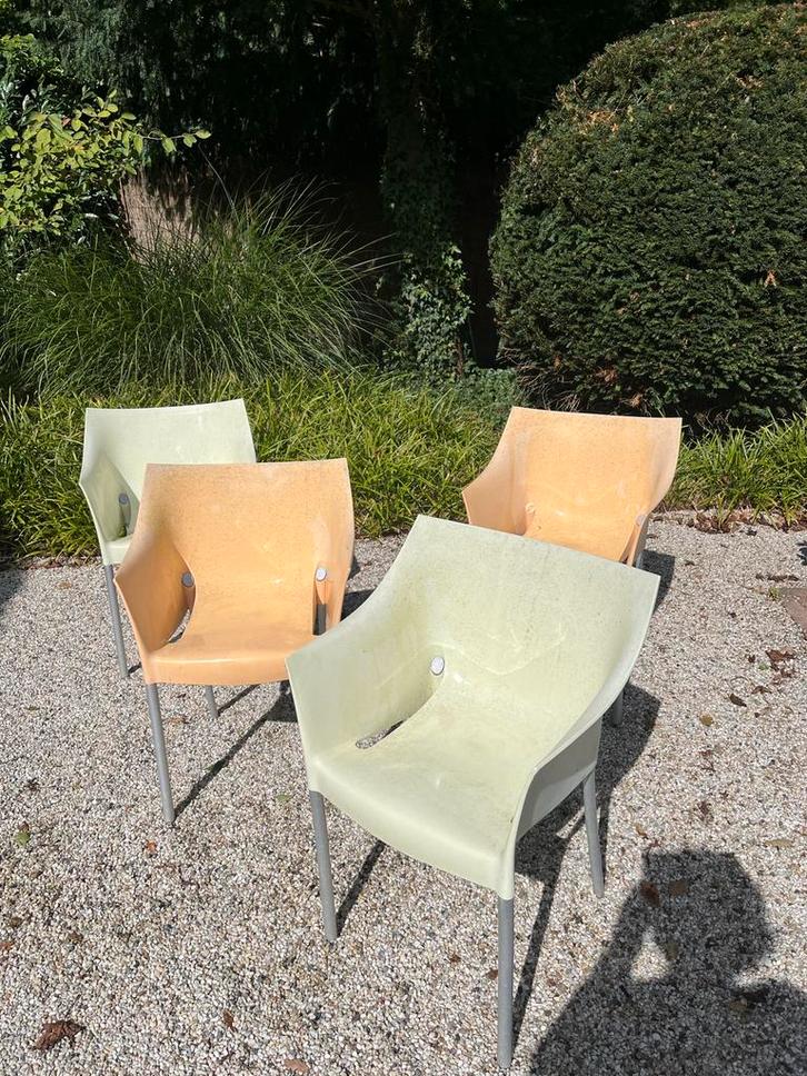 Kartel Starck Dr. No tuinstoelen set van 4, Tuin en Terras, Tuinstoelen, Gebruikt, Kunststof, Ophalen of Verzenden